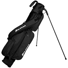Orlimar Pitch 'N Putt Elite Synthetic Leather Sunday Golf Bag with Stand for Men & Women, Small Lightweight Par 3, Driving Range Golf Bag for a Few Clubs Carry Handle Rain Hood Cover
