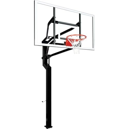 Goalsetter MVP 72 Acrylic In-Ground Height Adjustable Basketball Hoop System with Single Static Rim