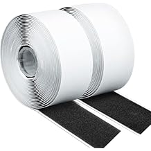 1 Inch x 26.2 Feet Heavy Duty Hook Loop Tape with Adhesive, Keep Carpet Couch Cushion Grip, Double Sided Hook Loop Rolls, Bulk Sticky Straps Wall Hanging Strips Black
