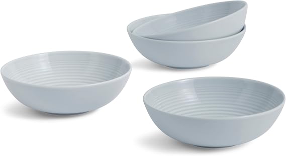 Royal Doulton Exclusively for Gordon Ramsay Maze Light Grey Cereal Bowl, Set of 4