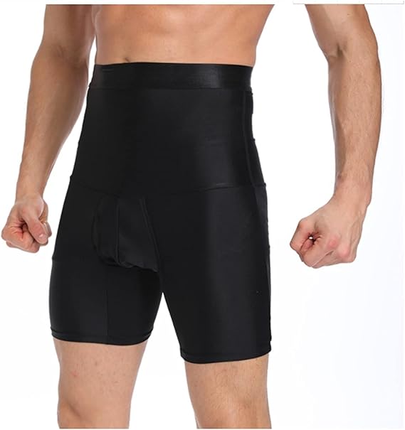 XMXM Men's High Waisted Shapewear Compression Tummy Control Shorts Boxer Briefs Body Shaper Long Leg Underwear