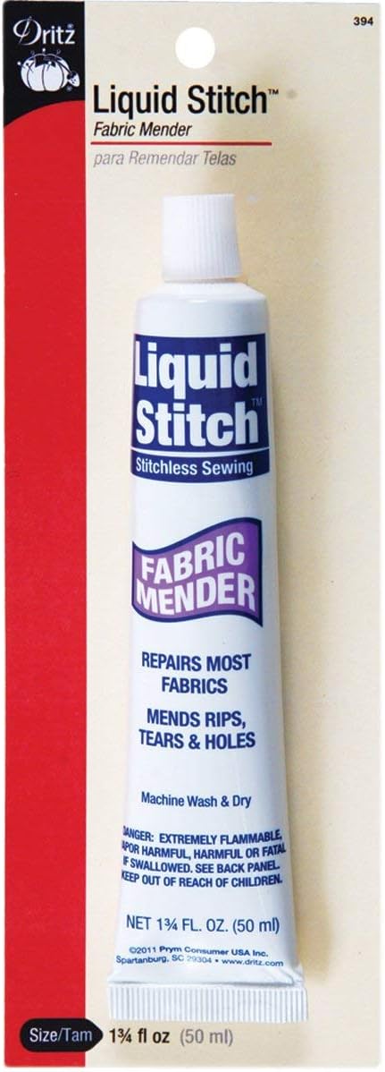 Dritz Liquid Stitch Fabric Mender, 1.69-Fluid Ounce, Clear