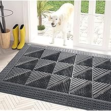 Door Mat Outdoor Front Entrance Doormat,Outdoor Mat Rubber Drainage Mat Non-Slip Mat 23.5" x 35.5" Commerical Heavy Duty Mat with Removing Dirt from The Soles of Your Feet and Make It Easy to Wash