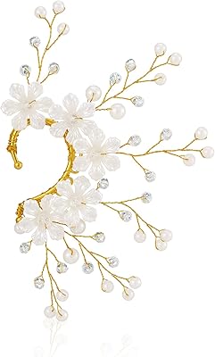 Yumikoo Handmade Elf Ear Cuff Fairy Flower Single Left Earring for Women