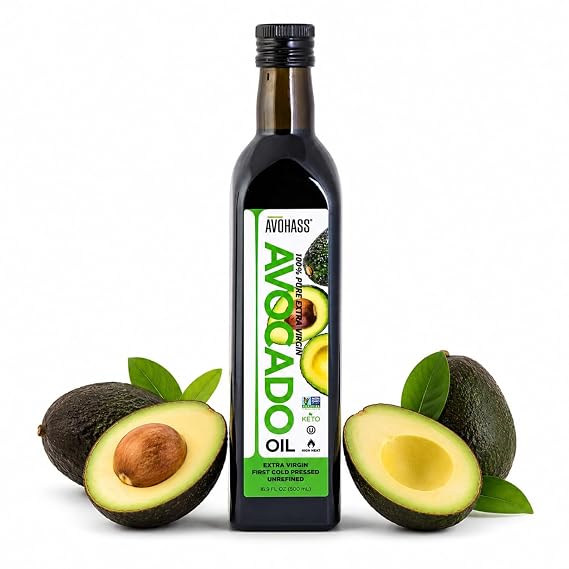 Avohass Mexico Extra Virgin First Cold Pressed Unrefined Avocado Oil 16.9 fl oz Bottle