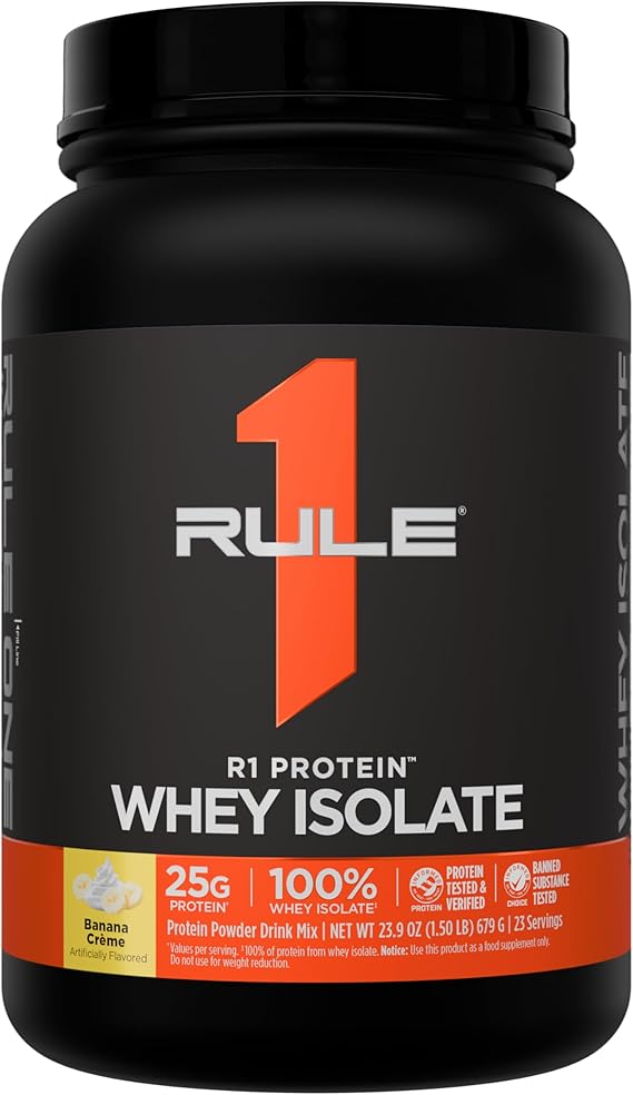 Rule 1 Proteins R1 Protein Whey Isolate, Banana Creme, 1.5 Pounds