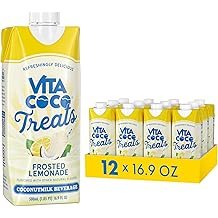 Vita Coco Treats Frosted Lemonade Coconut Milk Drink | Sweet, Tart, Refreshing| Refreshing lemonade with a coconutty twist | 16.9 fl oz (Pack of 12)