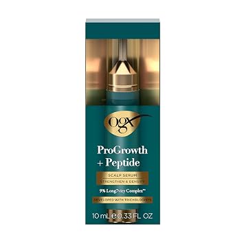 OGX ProGrowth + Peptide Scalp Serum, Hair Serum, 0.33 Fl Oz