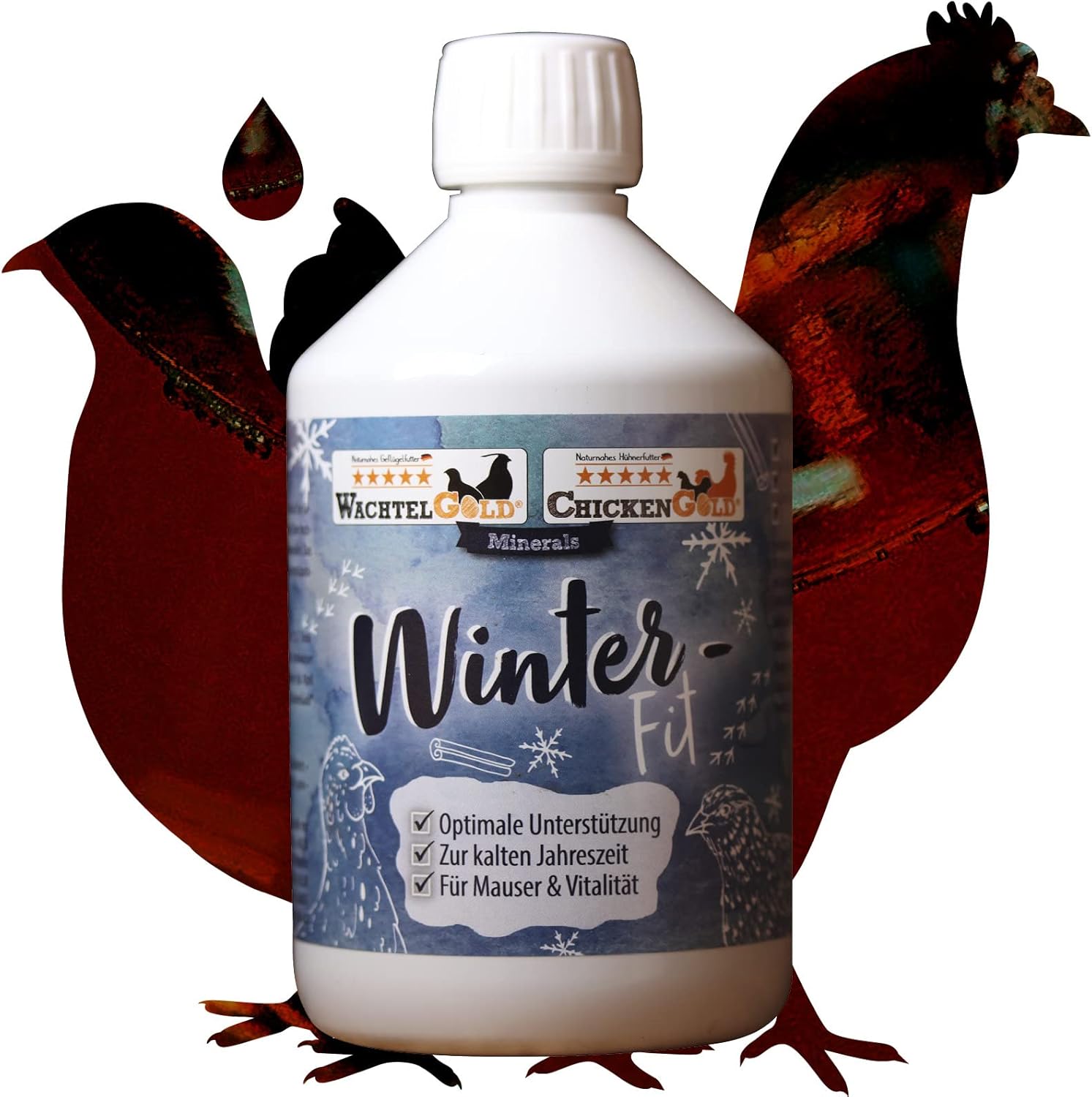wachtelgold winter-fit 500ml liquid dietary supplement for quails chickens and ornamental poultry
