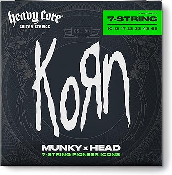 Jim Dunlop Heavy Core Korn Guitar Strings 10-65 | 7 String | For Guitar