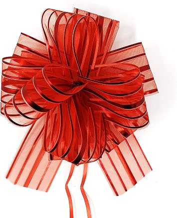 Allgala 12-pc 6 Inch Large Everyday Pull Bows-Red-GP92003